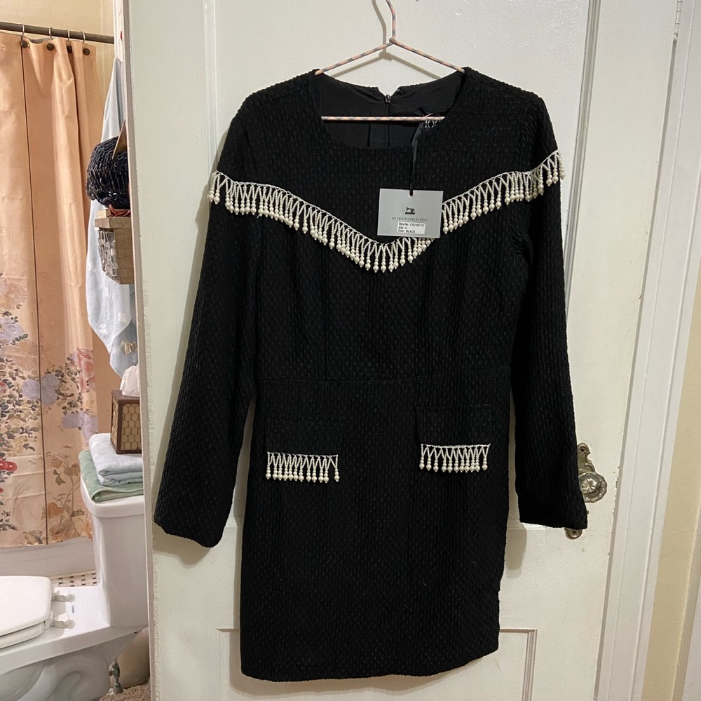 Unique Vintage Minnie Pearl Jacquard Dress